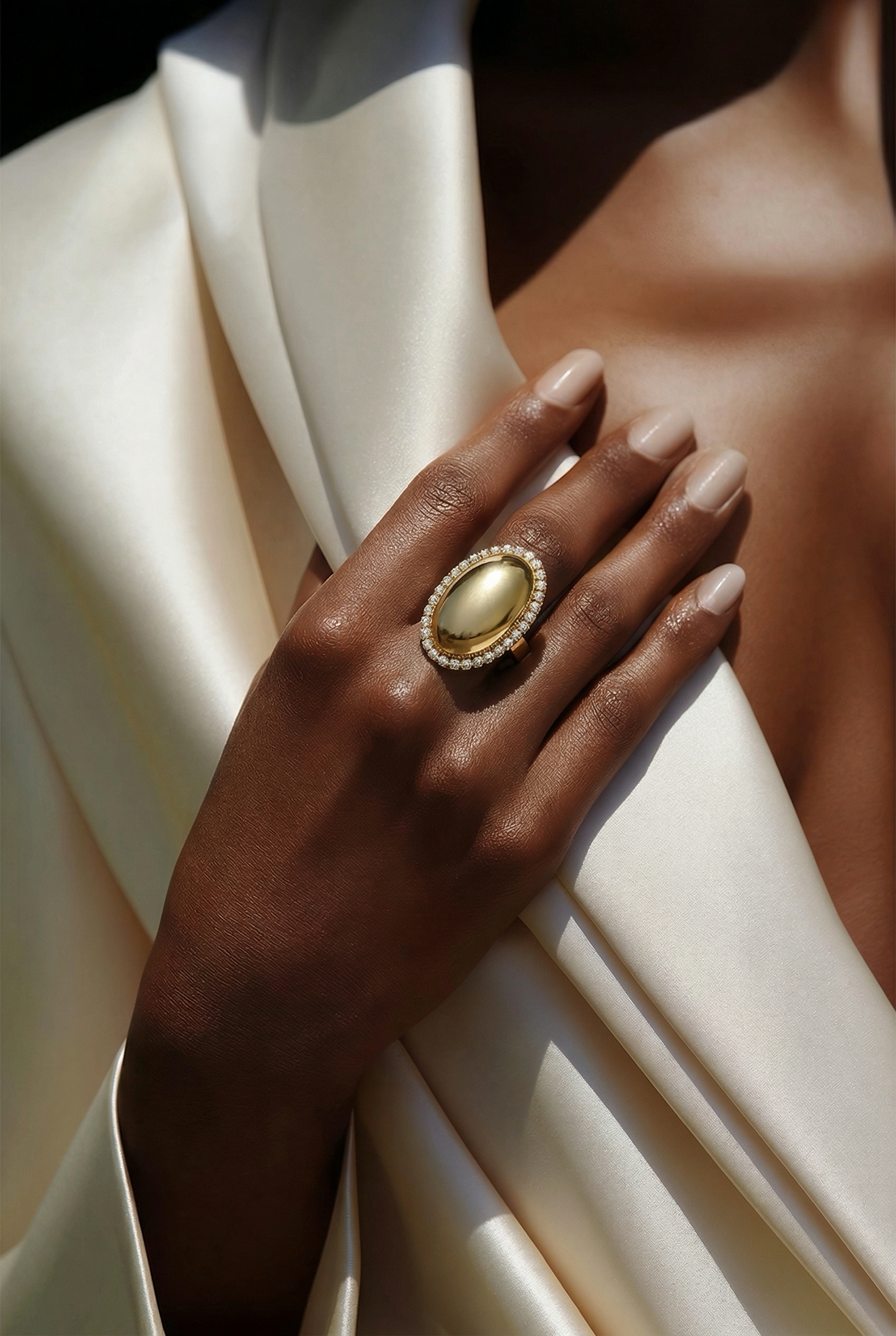 Angie- Bague ajustable en acier inoxydable et zirconium- Precommande
