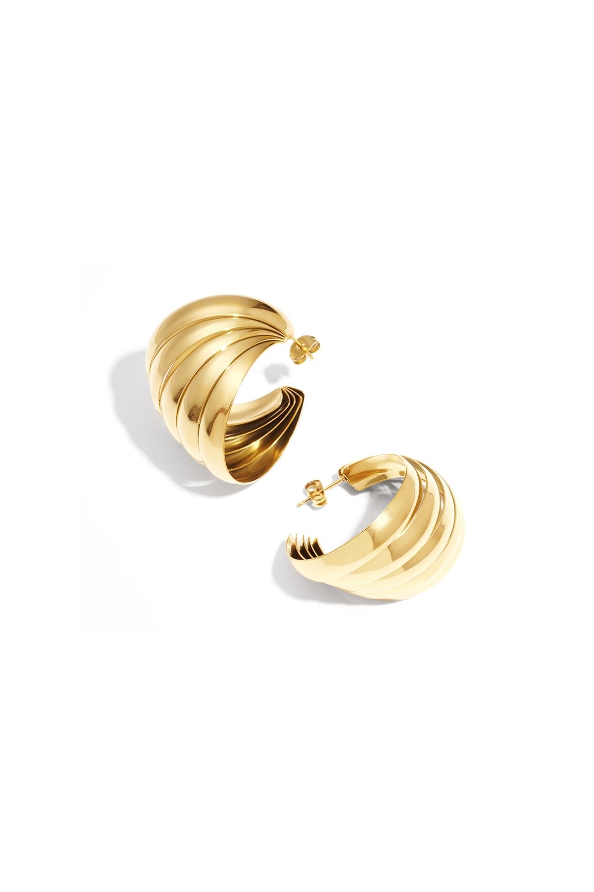 Mayme- Boucles d’oreilles a tiges en acier inoxydable