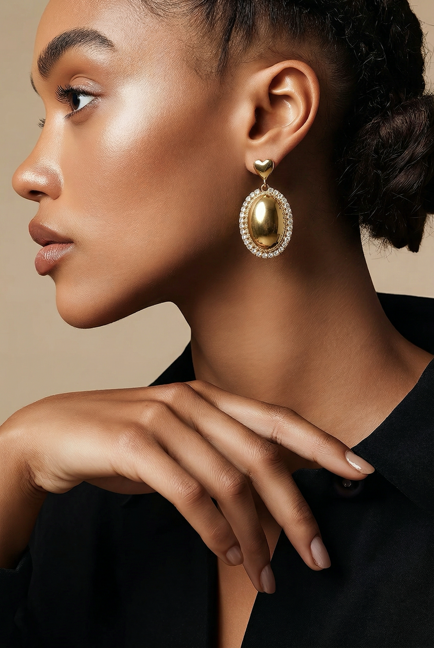 Angie - Boucles d’oreilles en acier inoxydable et zirconium - Precommande