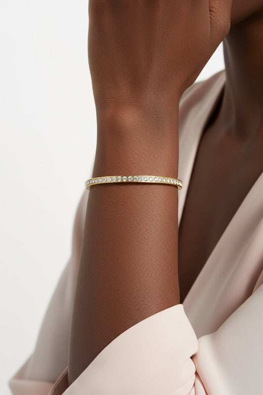 Lova- Jonc en acier inoxydable et zirconium avec ouverture