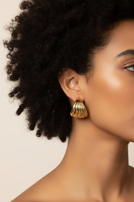 Mayme- Boucles d’oreilles a tiges en acier inoxydable