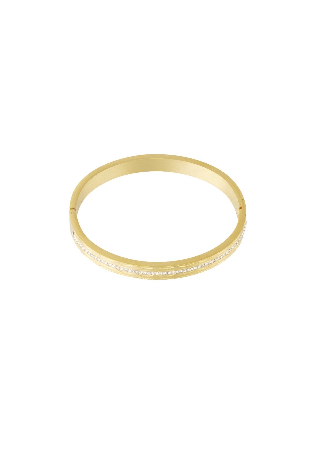 Solia- Jonc en acier inoxydable et zirconium avec ouverture